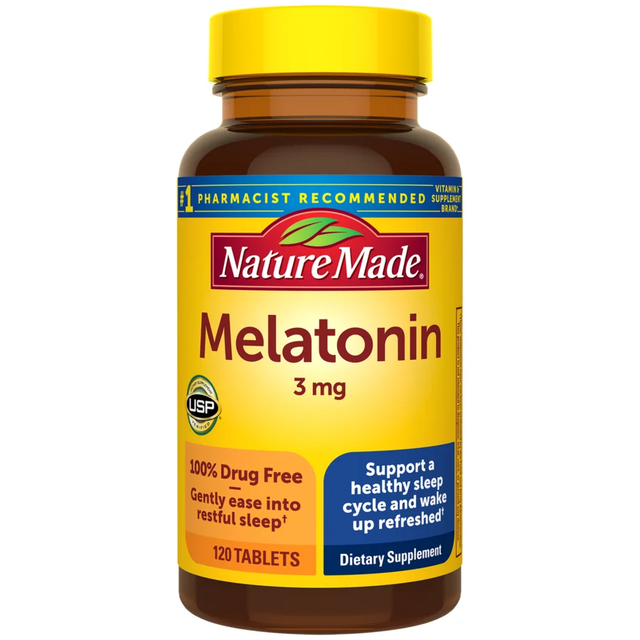 Bottle of Nature Made Melatonin 3 mg Tablets